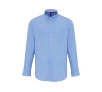 Premier Men's Striped Oxford Long-Sleeved Shirt in Blue | Size: 3XL Premier Blue 3XL