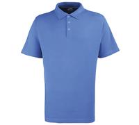(L, Royal) Premier Mens Stud Heavyweight Plain Pique Polo Shirt