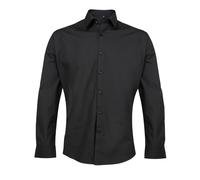 Premier Men's Supreme Heavier Weight Poplin Long Sleeve Work Shirt in Black | Size: 15 inches Premier Black 15 inches