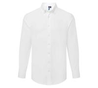 Premier Men's Supreme Oxford Long-Sleeved Formal Shirt in White | Size: 3XL Premier White 3XL