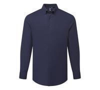 Premier Mens Supreme Oxford Long-Sleeved Formal Shirt (Navy) - Size 5XL