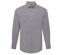 Premier Men's Supreme Oxford Long-Sleeved Shirt in Dark Grey | Size: Medium Premier Dark Grey M