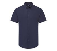 Premier Men's Supreme Oxford Short-Sleeved Formal Shirt in Navy | Size: Medium Premier Navy M