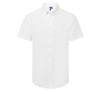 Premier Men's Supreme Oxford Short-Sleeved Formal Shirt in White | Size: 5XL Premier White 5XL