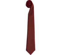 Premier Men's Tie - Men Plain Work Tie in Burgundy Premier Burgundy One Size