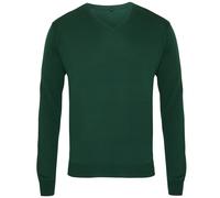 Premier Mens V-Neck Knitted Sweater (Bottle) - Green - Size X-Small