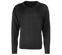 Premier Men's V-Neck Knitted Sweater in Black | Size: 2XS Premier Black 2XS