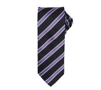 Premier Men's Waffle Stripe Formal Business Tie in True Black Premier True Black One Size