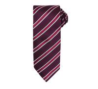 Premier Mens Waffle Stripe Formal Business Tie (Burgundy/ Aubergine) - One Size