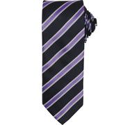 Premier Men's Waffle Stripe Formal Business Tie in True Black Premier True Black One Size