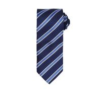 Premier Mens Waffle Stripe Formal Business Tie (Navy/Royal) - Navy/Blue - One Size