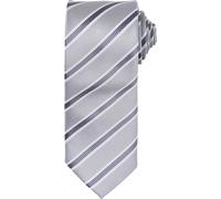 Premier Men's Waffle Stripe Formal Business Tie Pack of 2 in Metallic Silver Premier Metallic Silver One Size