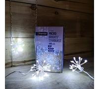 Premier Micro Brights White Starburst 400 Multi Action Christmas LEDs with Timer