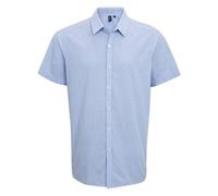 Premier Microcheck Gingham Short Sleeve Cotton Shirt for Men