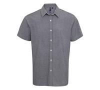 Premier Microcheck Gingham Short Sleeve Cotton Shirt for Men