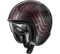 Jet Helmet Premier VINTAGE PLATINUM ED. CARBON EX RED CHROMED
