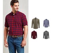 Premier Mulligan check cotton long sleeve shirt - Mens, 100% Cotton, Oeko-Tex