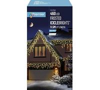 Premier Multi Action Frosted Cap Icicles Warm White 460 LED - LV213284WW