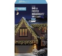 Premier Multi Action Frosted Cap Icicles Warm White 640 LED - LV213285WW