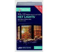 Premier Multi-Action LED Net Lights 180 LED 1.75 x 1.2m Multi Christmas Decor