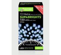 Premier Multi Action Supabrights Christmas Timer Fairy Lights - 720 Leds - White