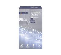 Premier - Multi Action Ultra Bright Garland Silver Wire White - 860 LEDs