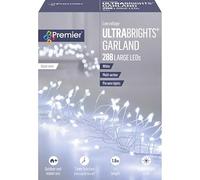 Premier Multi Action Ultra Brights Silver Garland White 288 LEDs - LV192172W