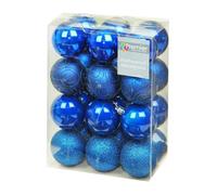 Premier Multi-Finish Bauble (Pack Of 24) Midnight Blue (6Cm)