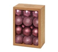 Premier Multi-Finish Christmas Bauble (Pack Of 24) Plum (6Cm)
