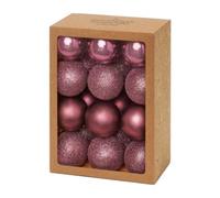 Premier Multi-Finish Christmas Bauble (Pack Of 24) Plum (6Cm)