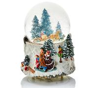 Premier Musical Snow Globe Water Ball Plays We Wish You a Merry Christmas 16cm Tall Horse Drawn Carriage