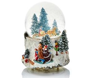 Premier Musical Snow Globe Water Ball Plays We Wish You a Merry Christmas 16cm Tall Horse Drawn Carriage