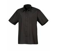 Premier New Mens Short Sleeve Formal Work Poplin Shirt Cut Collar 14.5"' to 23"
