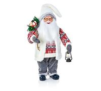 Premier Nordic Santa Traditional Standing Father Christmas With Glasses Figurine 60cm