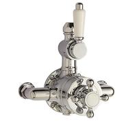 Premier Nuie A3099E Victorian ǀ Traditional Bathroom Thermostatic Shower Twin Exposed Valve, 160mm x 149mm, Chrome, Set of 2 Pieces