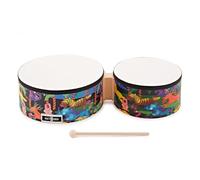Premier NXT GEN 8" and 10" Bongo Set | Durable Basswood Body Perfect for Beginners, Range of Tones for Various Genres, Natural Skins, 8 and 10-Inch Bongo Set