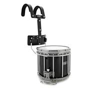 Premier NXT GEN Marching 14" x 12" Free Floating Snare Drum & Top Snare | Snare Wires Under Top and Bottom Head for Powerful Tone, Free-Floating Design, Die-Cast Hoops, Black, Harness Included