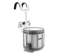 Premier NXT GEN Marching 14" x 12" Free Floating Snare Drum, White | Free-Floating Design Prevents Unwanted Noise, Die-Cast Hoops for Superior Tension, White PVC Wrap, Harness Included