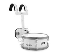 Premier NXT GEN Marching 14" x 5.5" Snare Drum, White | Punchy Deep Tone from Basswood Shell, Traditional Student Marching Snare, White PVC Wrap, Harness and 5A Sticks