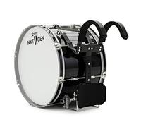 Premier NXT GEN Marching 22" x 14" Bass Drum, Black | Punchy Deep Tone from Basswood Shell, Internal Dampening for Focus, Black PVC Wrap, Harness and Beaters Included