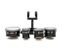 Premier NXT GEN Marching Quad Multi-Tenor Set - 6/8/10/12, Black | Basswood Shells for Durability and Clear Sound, Includes 6/8/10/12-Inch Tenors, Black PVC Wrap, Beaters and Harness