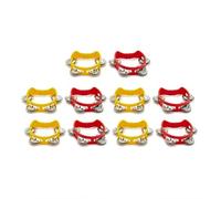 Premier NXT GEN Mini Plastic Tambourine in Bucket, 10pcs | Teaches Children Rhythm and Percussion Basics, Interactive Group Performances, Strong Storage Box, 10 Mini Tambourines