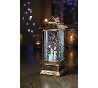Premier Oblong Lantern Water Spinner Snowman 27cm - LB162000SN