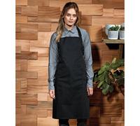 Premier Organic Fairtrade Certified Recycled Full Apron Black (One Size)