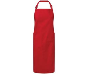Premier Organic Fairtrade Certified Recycled Full Apron Red (One Size)