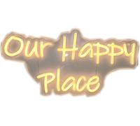 PREMIER Our Happy Place LED Neon Sign - Warm White