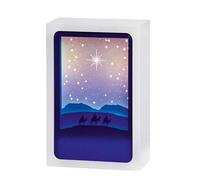 Premier Paper Diorama with Nativity Scene Battery LED Light up Box 21cm