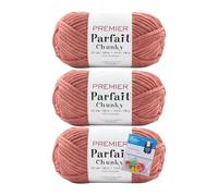 Premier Parfait Chunky Chenille Yarn 3 Pk Bundle with Bella's Crafts Markers (Chestnut)