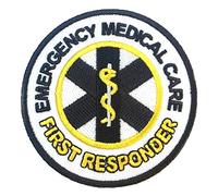 Premier Patches Emergency Medical Care First Responder Patch Embroidered Iron on Badge / 3 Inch DIY Applique First Aid CPR AED