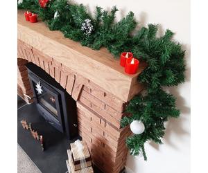 Premier Plain Artificial Green Christmas Garland 2.7M 9ft Staircase